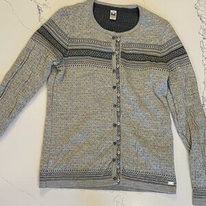 Dale of Norway Hedda Merino Wool - Women’s Button down light grey Cardigan - XL